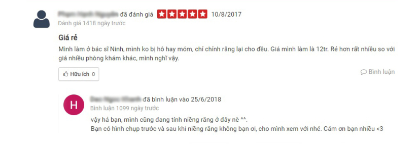 Review Phòng khám Nha khoa bác sĩ Đinh Vĩnh Ninh