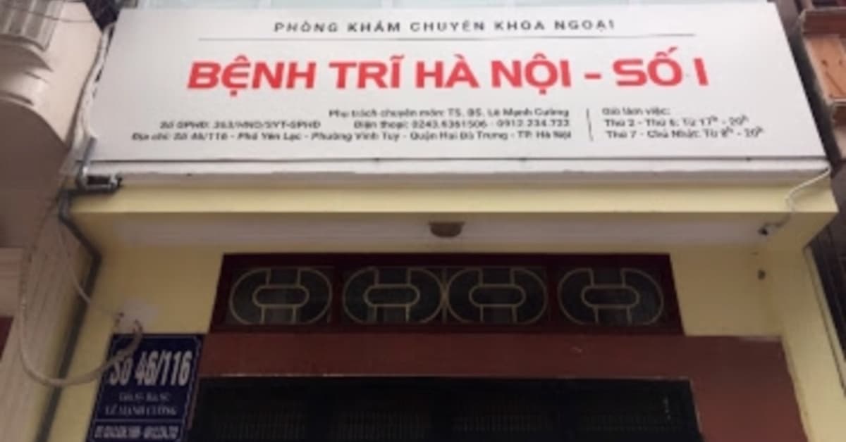 Trung tâm điều trị Bệnh trĩ Hà Nội - Số 1
