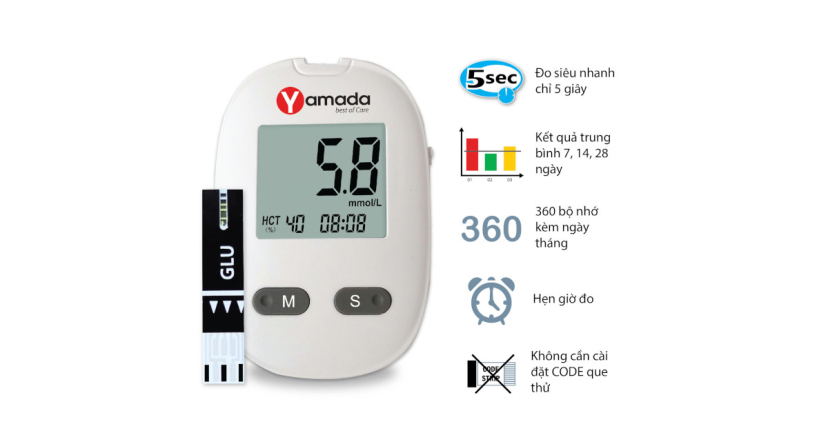 máy đo tiểu đường yamada