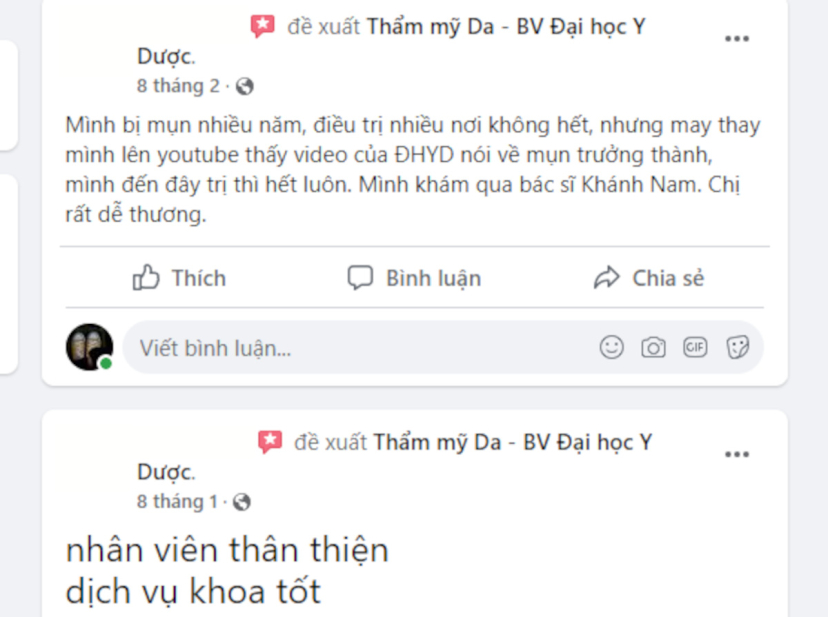review tri mun tai bv dai học y dược tphcm khoa da lieu tham my