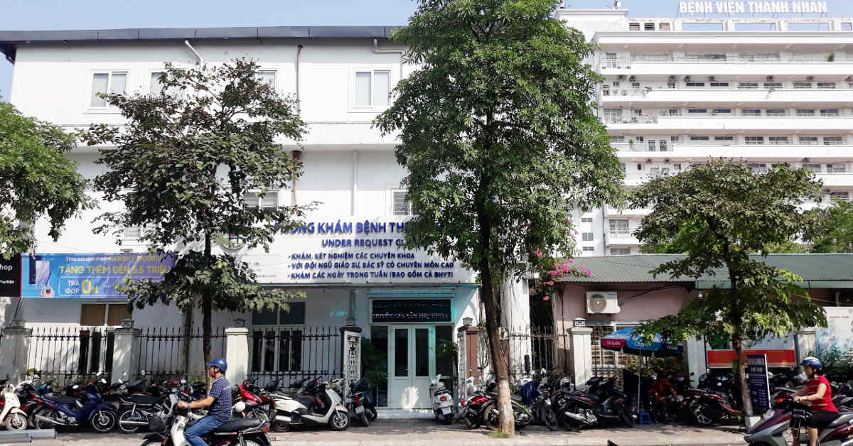 Phòng khám theo yêu cầu - Bệnh viện Thanh Nhàn nằm ở mặt đường Thanh Nhàn